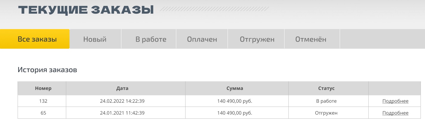 ваши заказы